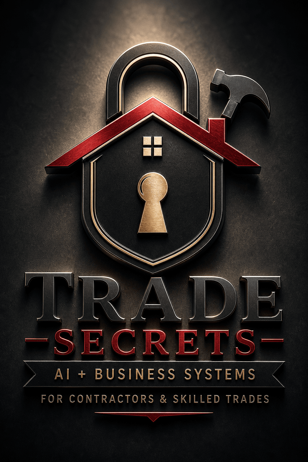 Trade Secrets — lock, hammer, roofline, shield